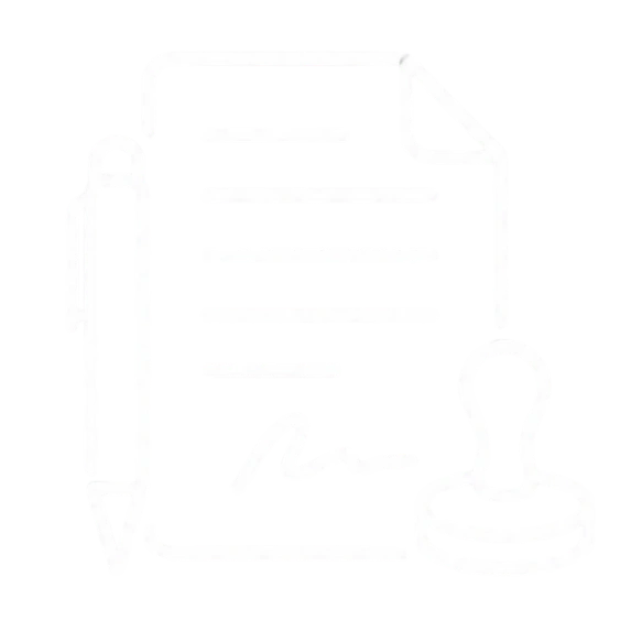 Icon Vertrag mit Stempel – juristische Fachübersetzungen für Recht und Verträge, UnaLingua