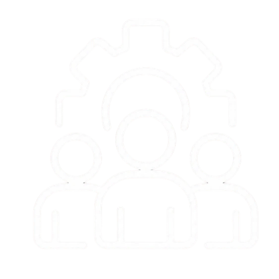 Icon Zahnrad mit Team – Fachübersetzungen für Industrie und Technik, UnaLingua